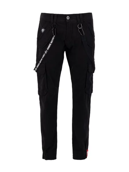 ALPHA INDUSTRIES Pantaloni cu / alb negru