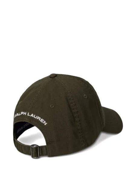 Μικρός κασκέτο Polo Ralph Lauren με χαμηλή μέση υφαίνω διαγωνίως πράσινο