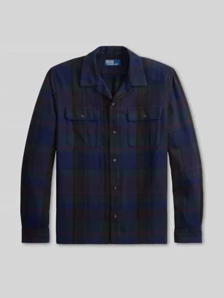Koszula casualowa o kroju regular fit z łatami na łokciach Polo Ralph Lauren granatowa