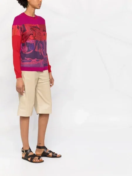 Cardigan Ferragamo cu imagine roz