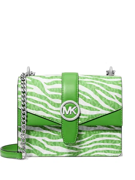 Geantă de mână Michael Kors cu model zebră verde