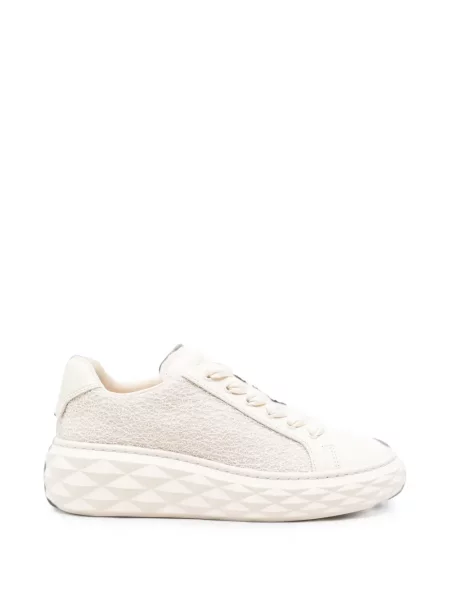 Sneakerși Jimmy Choo cu șireturi din dantelă