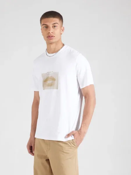 HUGO Tricou Deterni alb