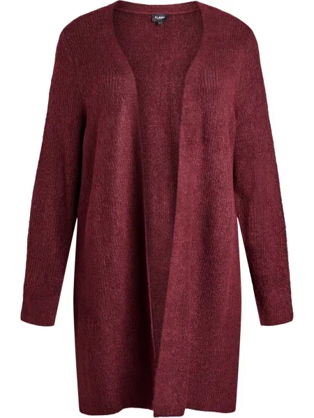 Zizzi Cardigan dimensiuni mari Fjul vin roșu