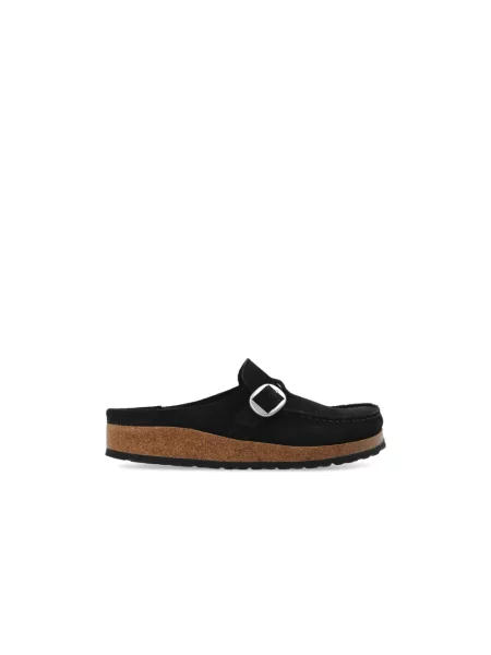 Klapki Birkenstock zamszowe czarne