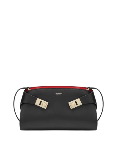 Torebka crossbody Ferragamo skórzana czarna