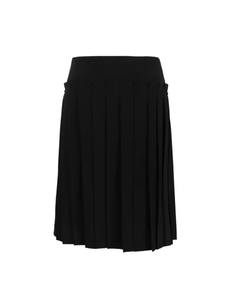 Spódnica midi Ami Paris wełniana czarna