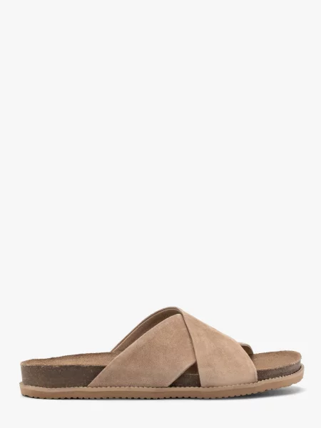 Замшеві Шльопанці RYLKO бежевий