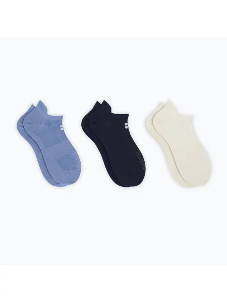 Női zokni Sweaty Betty Lightweight Trainer 3 pary fadedblue frenchnavy crea. Méret: