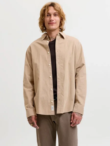 JACK & JONES Košile JJEFIELD cappuccino