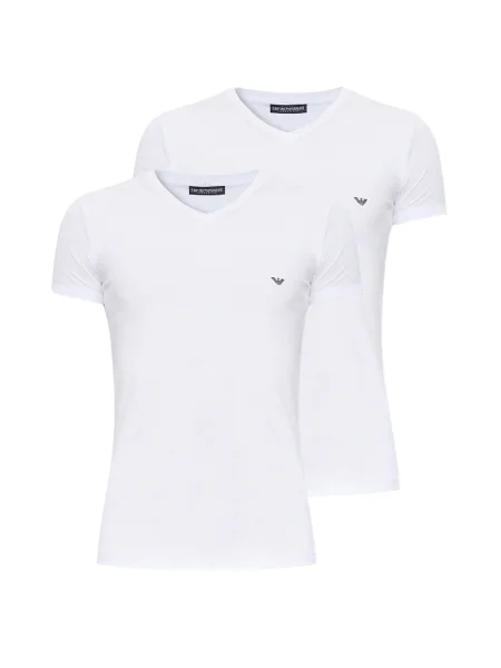 Emporio Armani Tricou albastru închis alb
