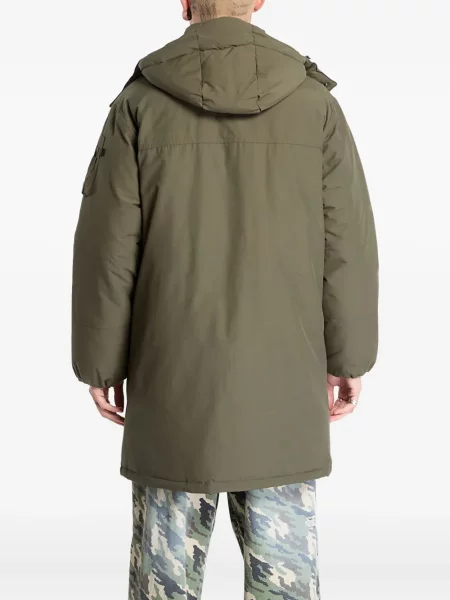 Geacă cu puf Alpha Industries cu glugă verde