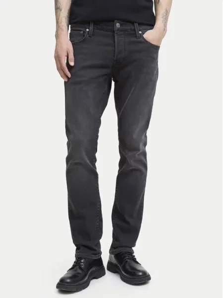 Jack & Jones Jeansy Mike Fox Tapered Fit czarny