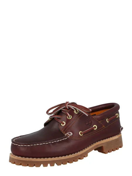 Mocasini Timberland Authentics Boat 3 Eye Classic Vișiniu maro
