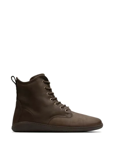Botine Vivobarefoot cu șireturi din dantelă maro