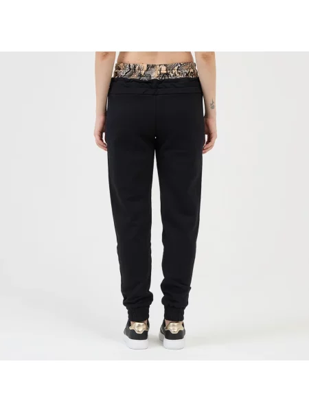 Joggery Just Cavalli z nadrukiem czarne