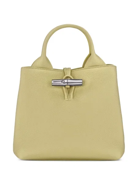 Geanta de piele Longchamp din piele verde
