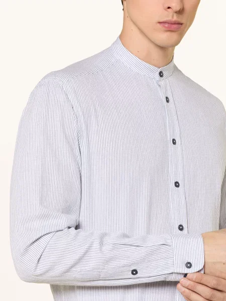 Hammerschmid Krojová Košile Slim Fit Se Stojáčkem / modrá bílá