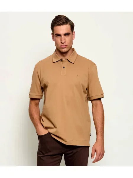 Tricou polo Boss Black bej