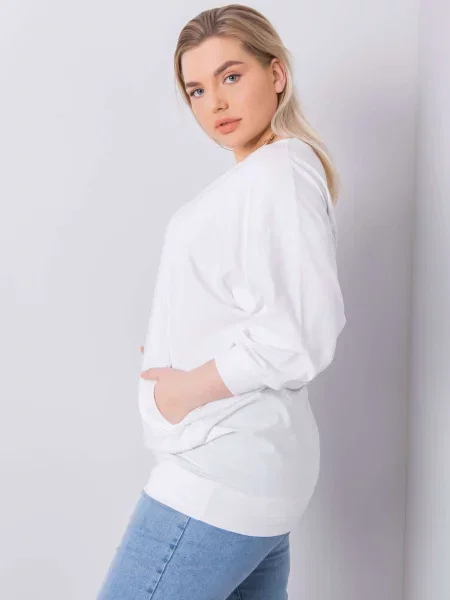 Bluză Fashionhunters alb