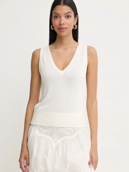 BOSS Orange kamizelka z domieszką kaszmiru C Fomoa 1 beżowa