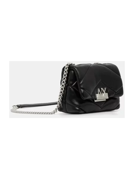 Armani Exchange torebka crossbody z imitacji skóry czarna