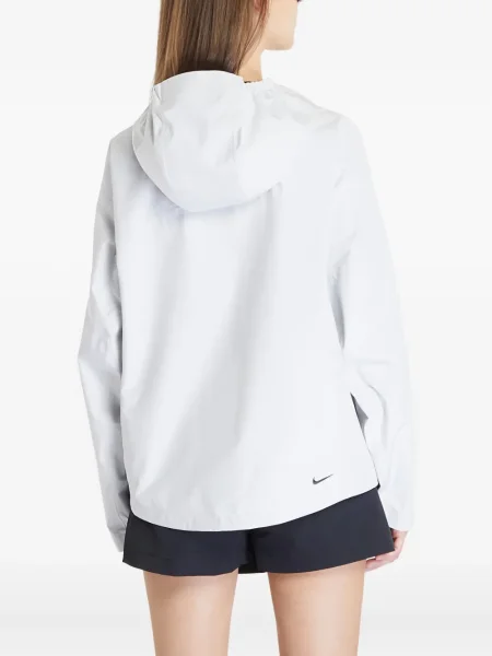 Top sport Nike din fleece plisat fără mâneci alb