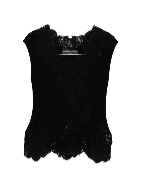 Top din dantelă Ermanno Scervino din dantelă negru