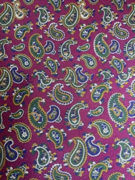 Γραβάτα Bona Furtuna με σχέδιο paisley ροζ