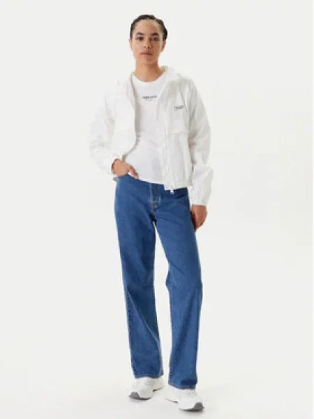 Tommy Jeans Větrovka Jacquard Écru bílá