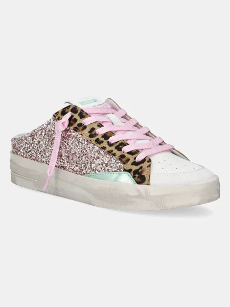 Crime London sneakers din piele DELUX SABOT femei roz