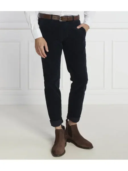 Tommy Hilfiger Chino nadrág BLEECKER CHINO CORDUROY GMD kék
