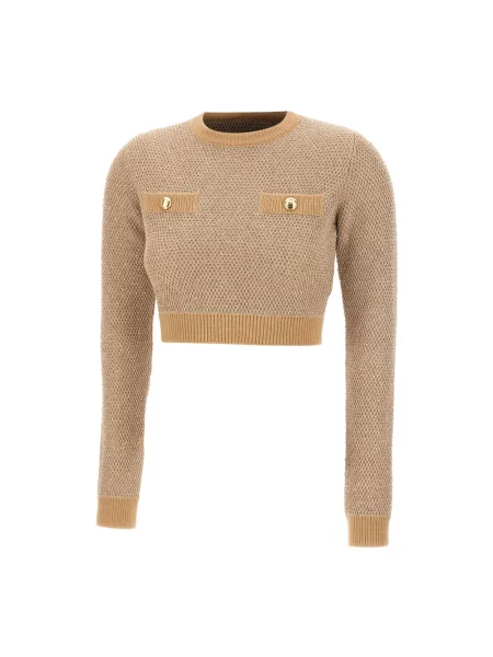Sweter Elisabetta Franchi wełniany żółty