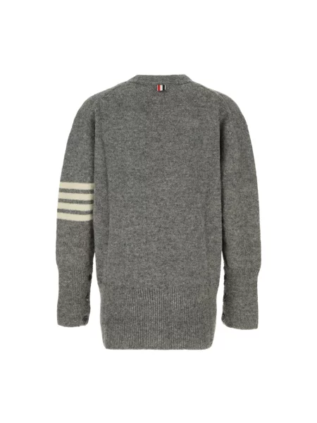 Kardigan Thom Browne z dekoltem w serek szary