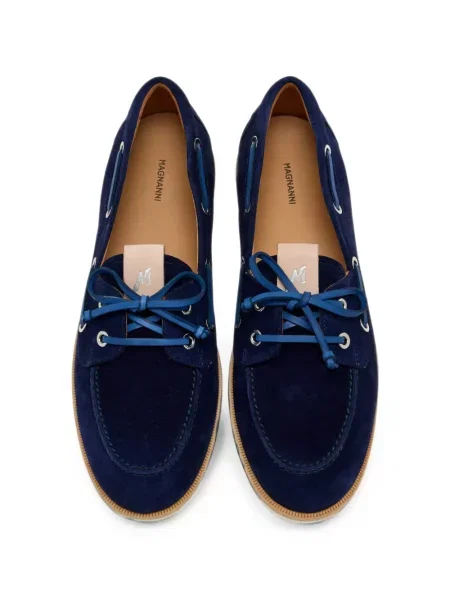 Pantofi Magnanni din piele de căprioară albastru