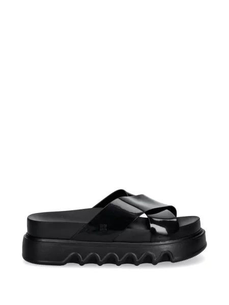 Papuci Melissa cu platformă negru