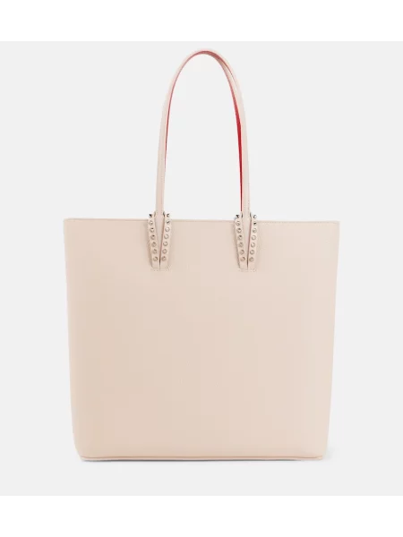 Geanta de piele Christian Louboutin din piele bej