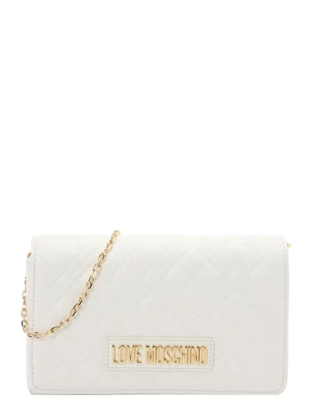 Geanta crossbody Love Moschino alb
