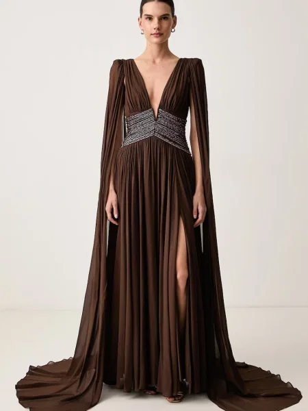 Marciano by Guess rochie din vâscoză ALISHA maro