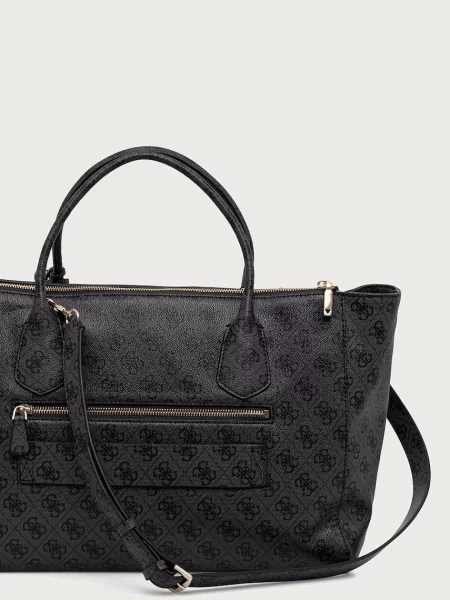 Кожаная сумка шоппер Guess