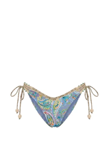 Bikini Del Maar cu imagine cu model paisley albastru