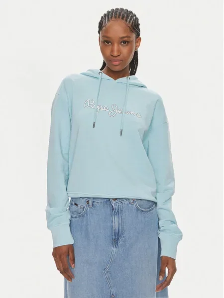 Mikina Pepe Jeans Lana HOODIE modrá