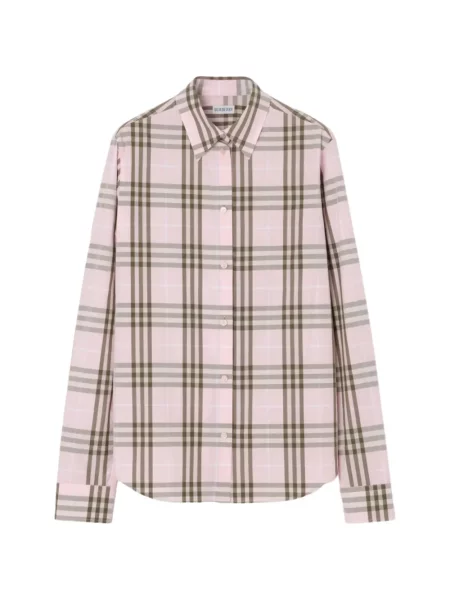 Cămașă Burberry în carouri roz