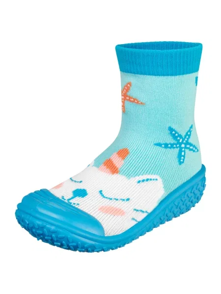 PLAYSHOES Natikače Einhornmeerkatze svijetloplava / menta / narančasta bijela