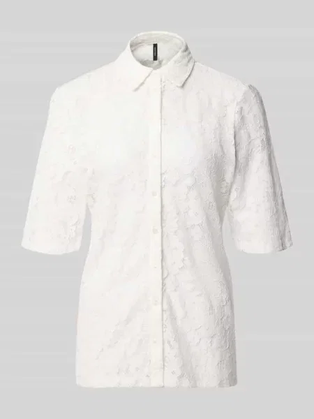 Bluzka o kroju regular fit z mieszanki bawełny model HONEY' Vero Moda biała