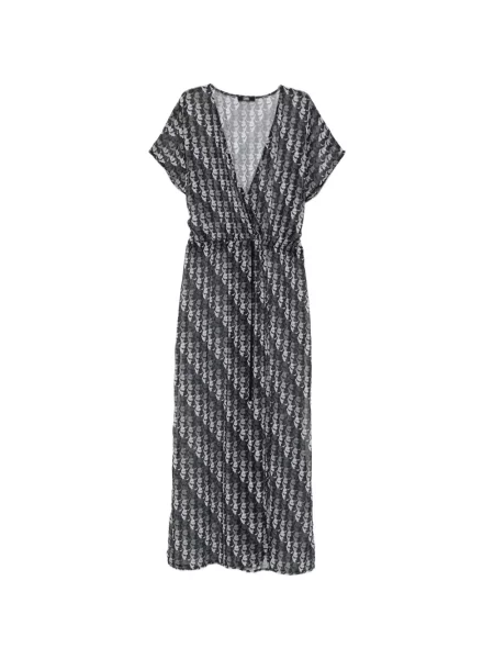 Rochie maxi Karl Lagerfeld cu imagine negru