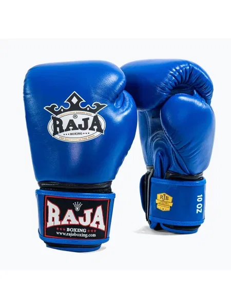 Rękawice bokserskie RAJA BOXING Single Standard Genuine Leather blue niebieskie