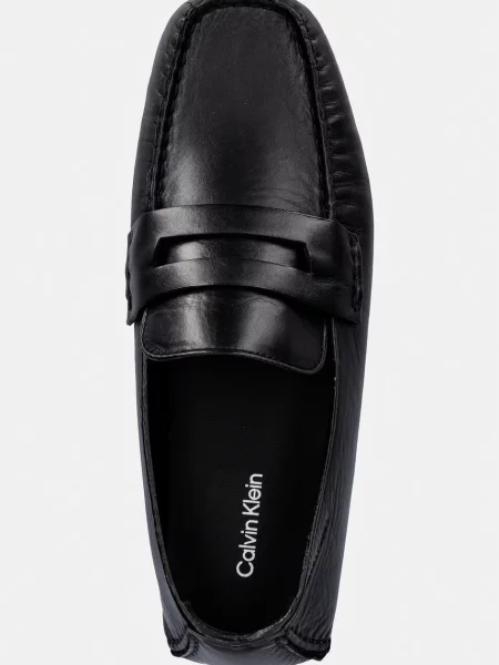 Calvin Klein mokaszin női bőr SQUARE DRIVER LTH fekete