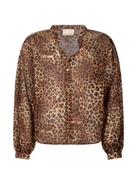 Cămașă Mc2 Saint Barth cu imagine cu model leopard maro