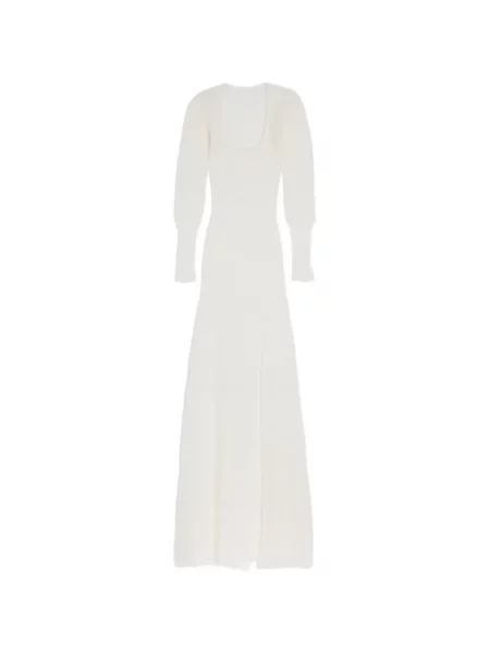 Lung rochie maxi Jacquemus alb